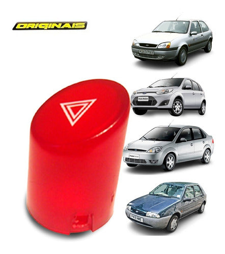 Par Botão Pino Regulagem Retrovisor + Lente Pisca Alerta Fiesta