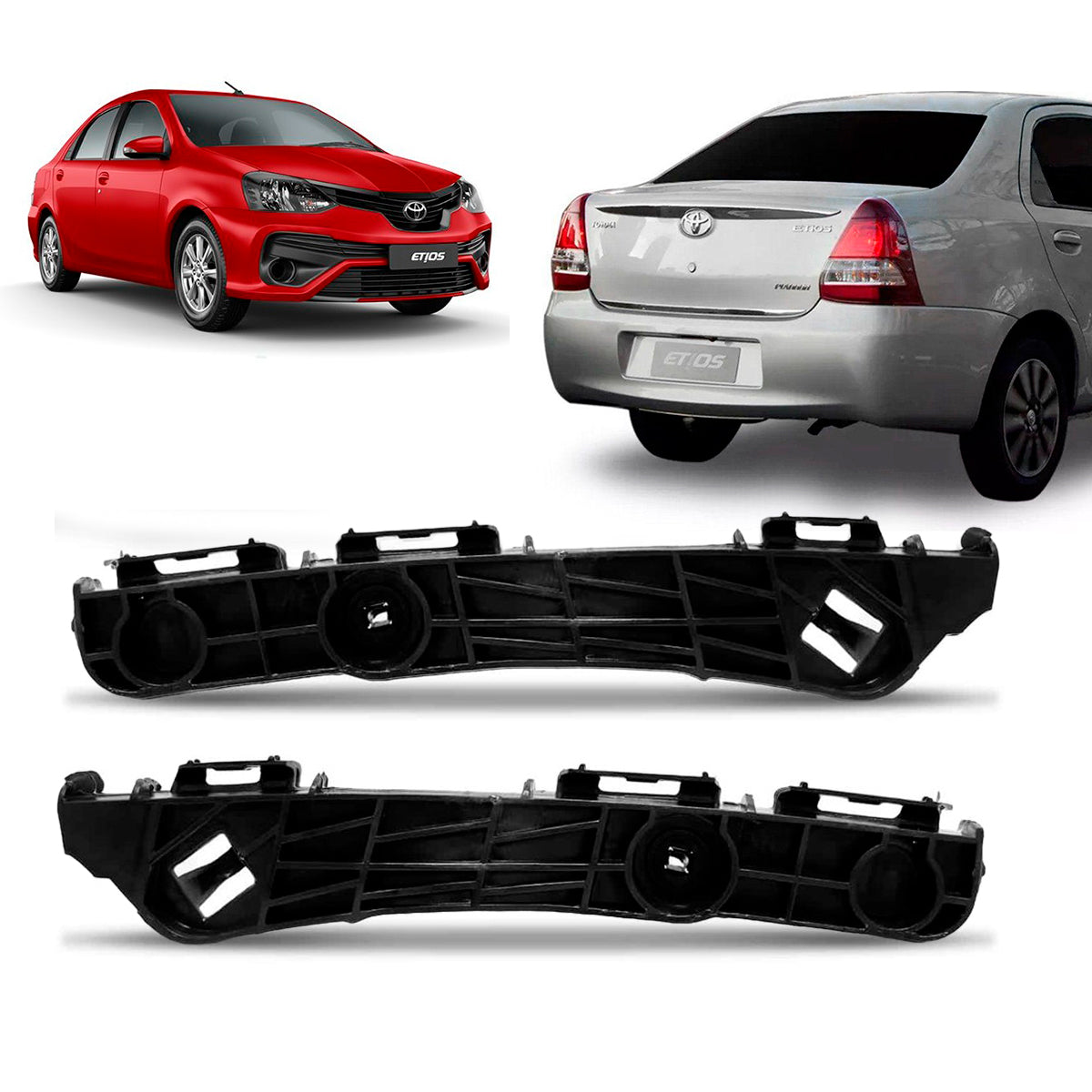 Suporte Guia de Para-choque Traseiro Etios Sedan
