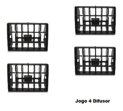 4 Difusor Ar Painel Gol Parati Saveiro Mod Quadrado 87/96
