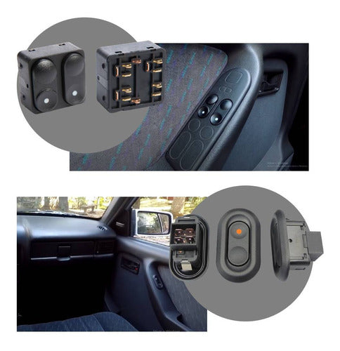 Par Interruptor Vidro Elétrico Kadett 98 96 95 93 Ipanema Gm