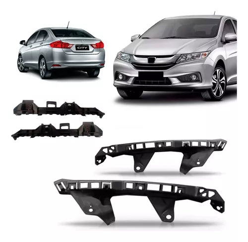 PAR SUPORTE FAROL + GUIA PARACHOQUE HONDA CITY 2015/2017
