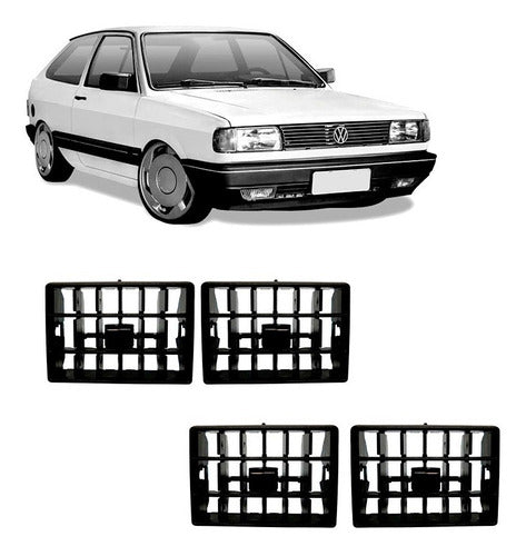 4 Difusor Ar Painel Gol Parati Saveiro Mod Quadrado 87/96