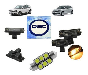 2 Lanterna Placa Polo Hatch 2003/12 Golf Sapão Led Lamp Par