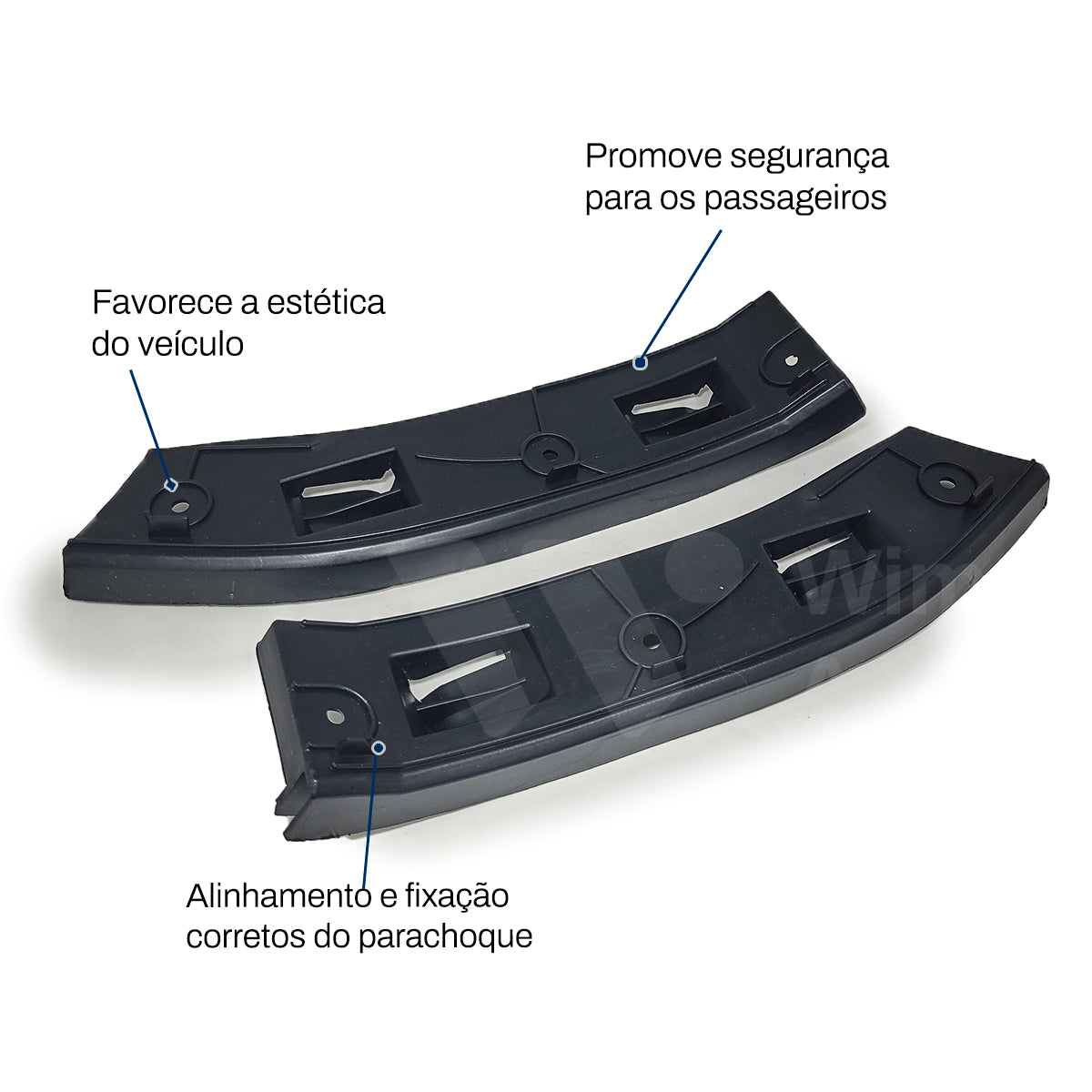 Suporte guia de para-choque dianteiro VW Polo 2003/2006